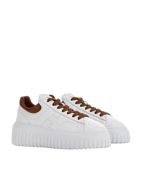 Sneakers Hogan H-Stripes bianca donna in pelle HOGAN | HXW6450FC60LE90446